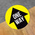 Yellow One Way Arrow Floor Decal