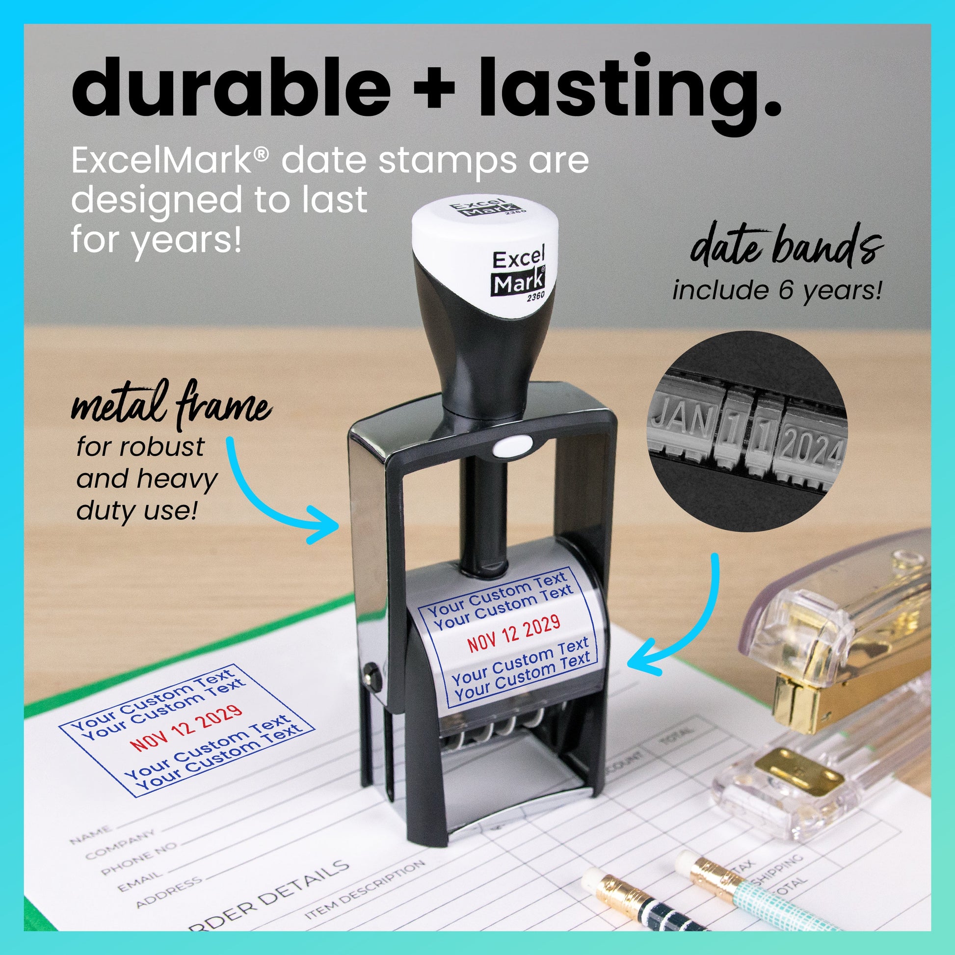 Excel Date Stamp 2360 2 Color