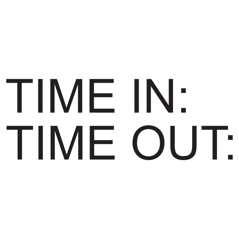 Time In Time Out Design Time In Time Out Self-Inking Stamp