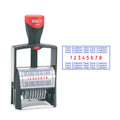 Colop 2008/P self-inking custom numberer with custom text and 8 adjustable numbering bands