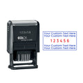 Colop 226/P self-inking custom numberer with custom text and 6 adjustable numbering bands
