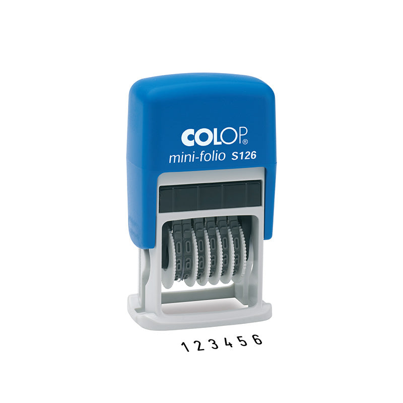Colop S 126 self-inking numberer with 6 adjustable numbering bands