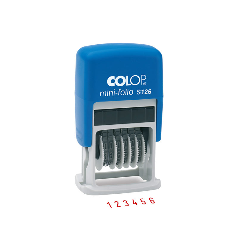Colop S 126 self-inking numberer with 6 adjustable numbering bands