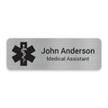 Star of Life engraved healthcare name badge for EMS personnel, hospitals, clinics, and medical professionals.