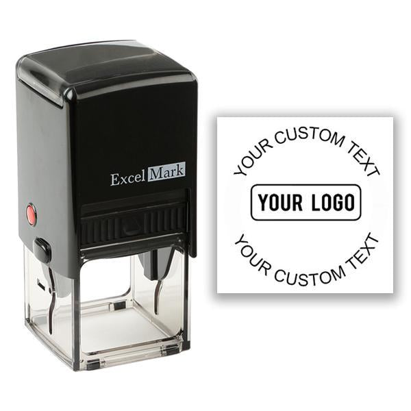 Custom Logo Stamp with Text Self-Inking