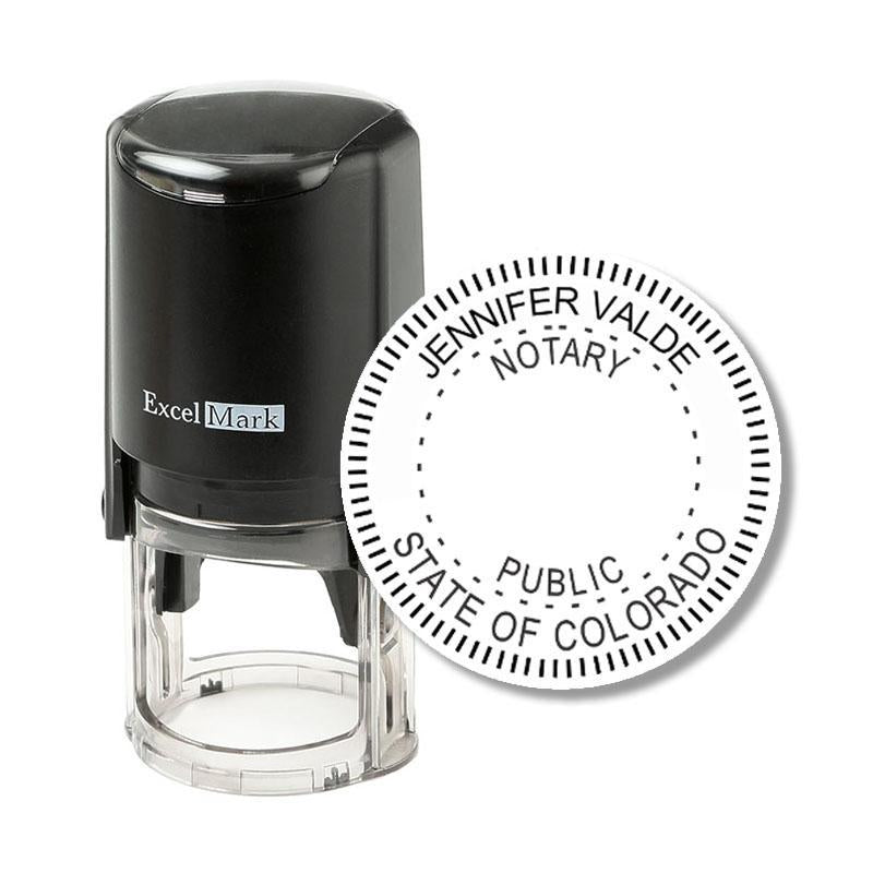 Round Self-Inking Colorado Notary Stamp