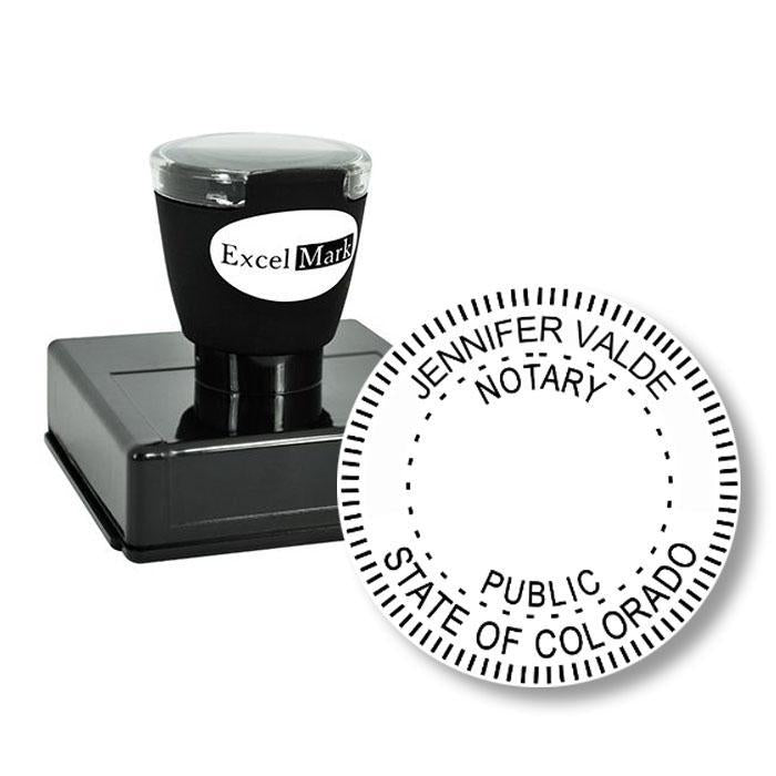Round Pre-Inked Colorado Notary Stamp
