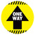 Caution Lines One Way Arrow Floor Decal