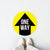 Yellow One Way Arrow Floor Decal