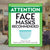 Face Masks Recommended Decal