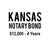 Kansas Notary Bond ($12,000, 4 years)