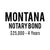 Montana Notary Bond ($25,000, 4 years)