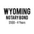 Wyoming Notary Bond ($500, 4 years)