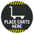 Place Carts Here Floor Decal