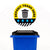 Yellow Deposit Trash Here Floor Decal
