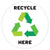 Recycle Here Floor Decal