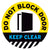 Yellow Do Not Block Door Keep Clear Floor Decal