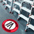 Red Ladder Parking Keep Clear Floor Decal