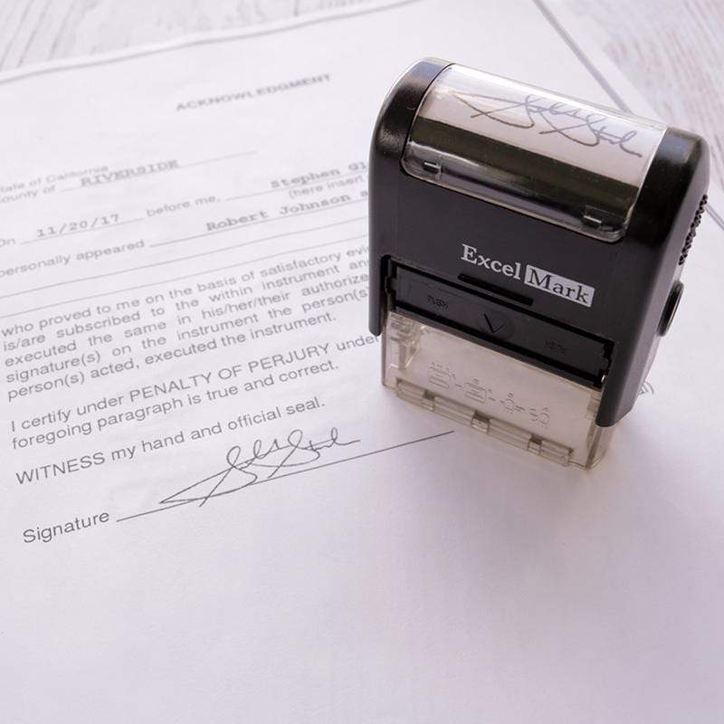 Personalized Self-Inking Signature Stamps - Custom Signature Stamp | Great for Documents and Other Official Paperwork | Provides Thousands of